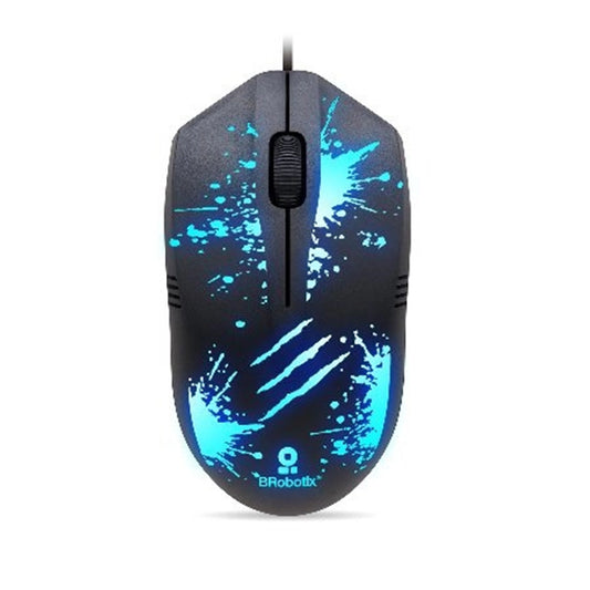 Mouse Gamer Brobotix Xplotion 263939 3 Botones RGB Alámbrico USB 1600 Dpi Negro