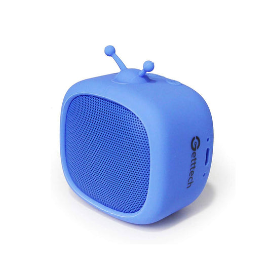 Bocina Mini Getttech Kid Little TV GAT-31507 Micro SD Manos Libres Recarcable Azul