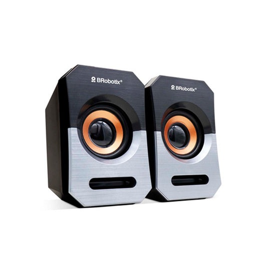 Bocinas Multimedia BRobotix 963913 3.5mm USB Negro