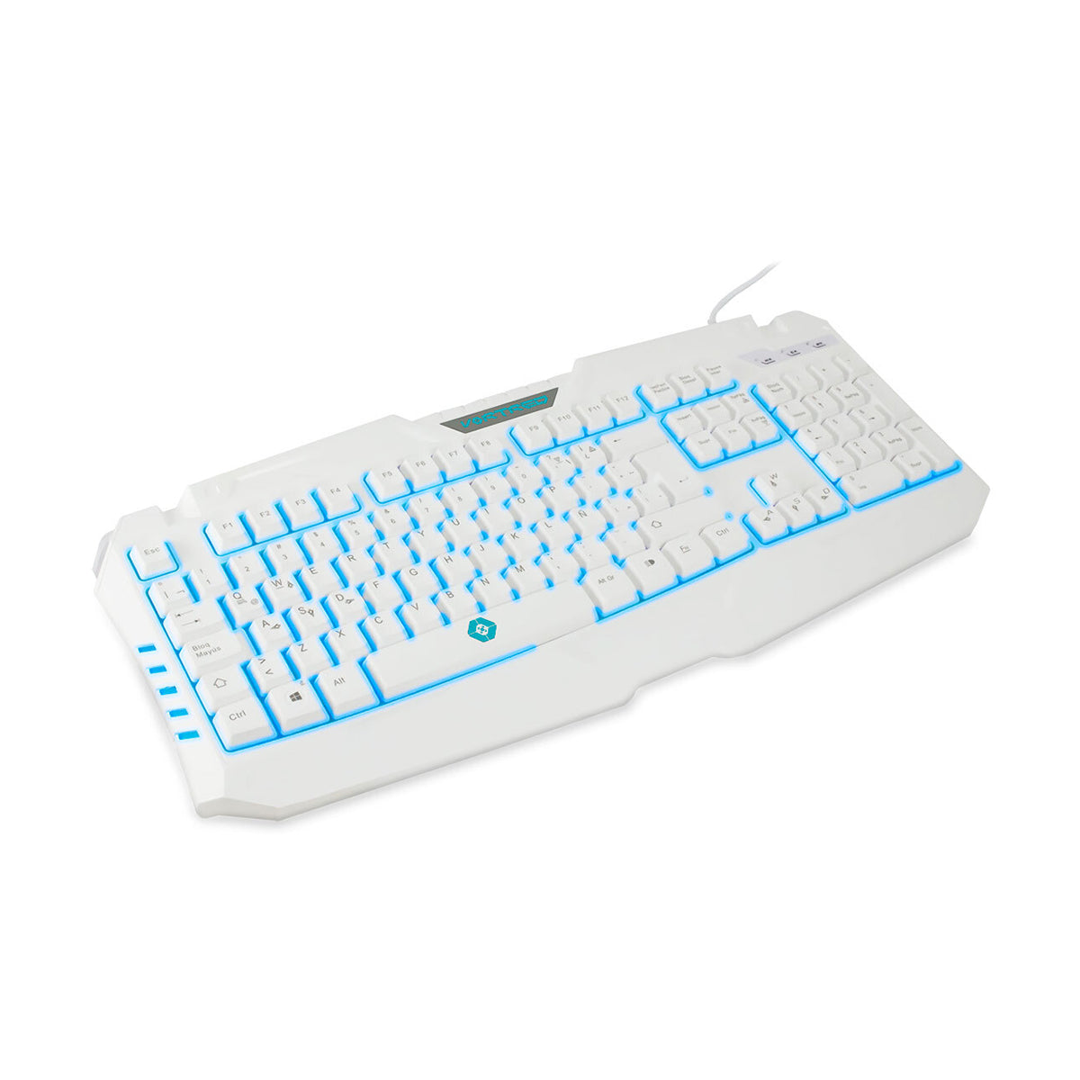 Kit 4 en 1 Gamer Perfect Choice Vortred Avalanche Teclado Diadema Mouse Mouse Pad Blanco
