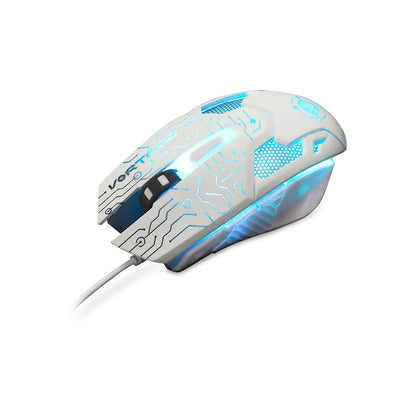 Kit 4 en 1 Gamer Perfect Choice Vortred Avalanche Teclado Diadema Mouse Mouse Pad Blanco