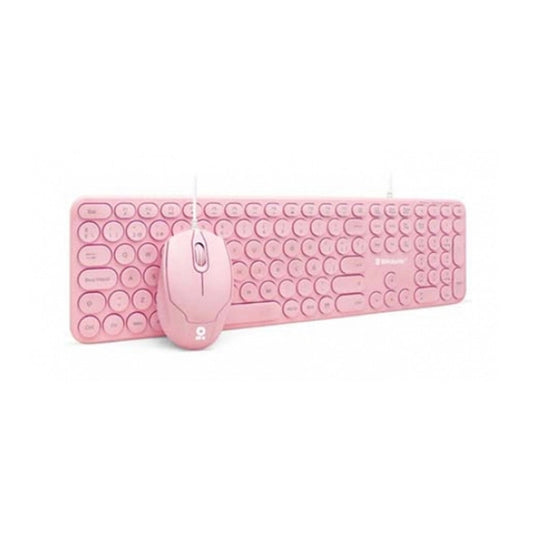 Kit Teclado Y Mouse Multimedia BRobotix Pink 6001196 Edición Especial Rosa