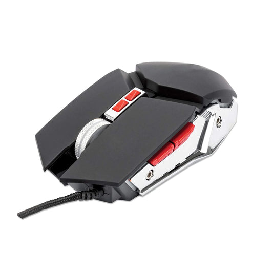 Mouse Gamer Manhattan 179348 7 Botones 3200 Dpi iluminación LED de colores negro Negro