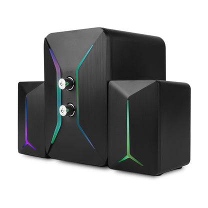 Sistema de Altavoces Gamer Vorago Start The Game SPK-250 2.1 Con Control de Volumen e Iluminación Negro