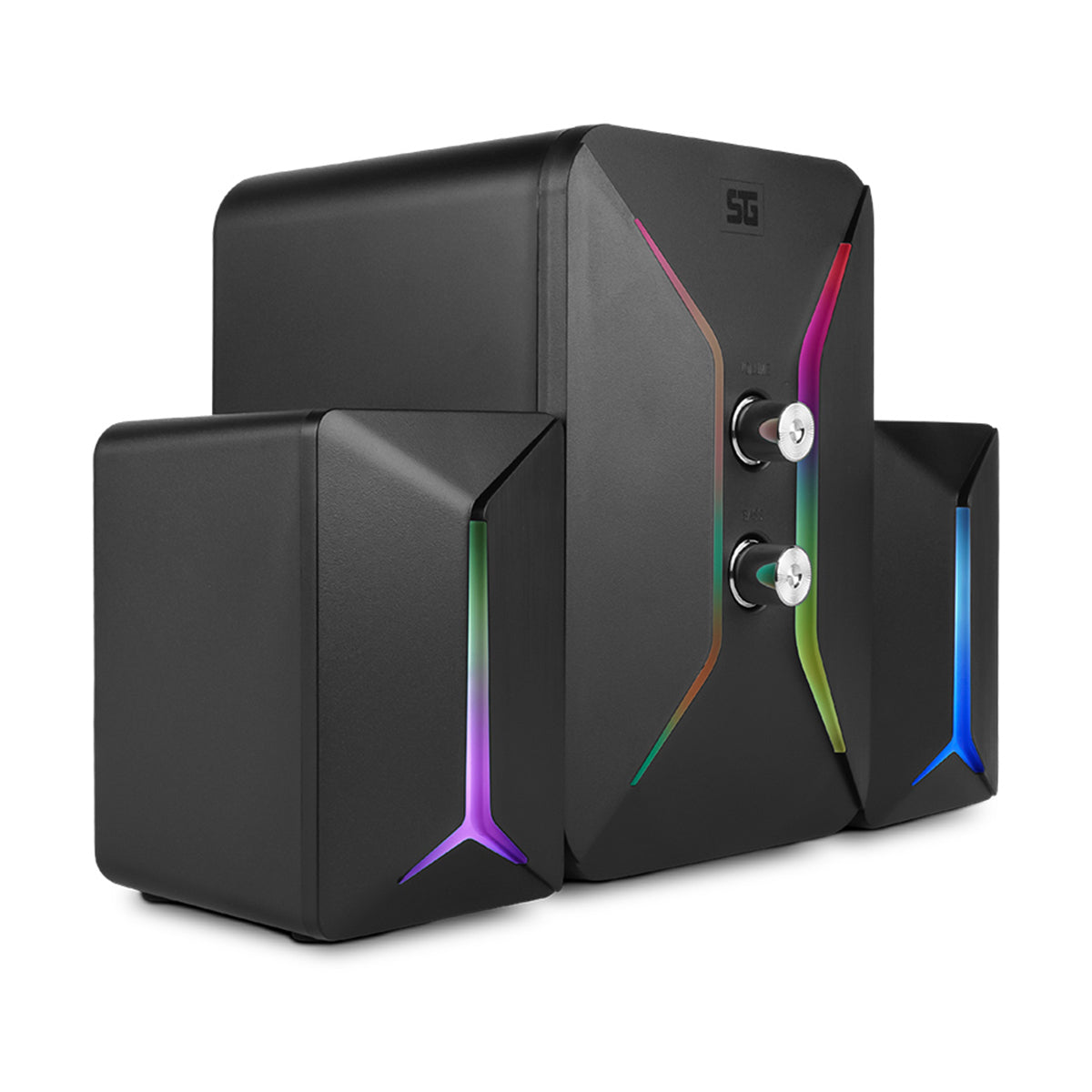 Sistema de Altavoces Gamer Vorago Start The Game SPK-250 2.1 Con Control de Volumen e Iluminación Negro